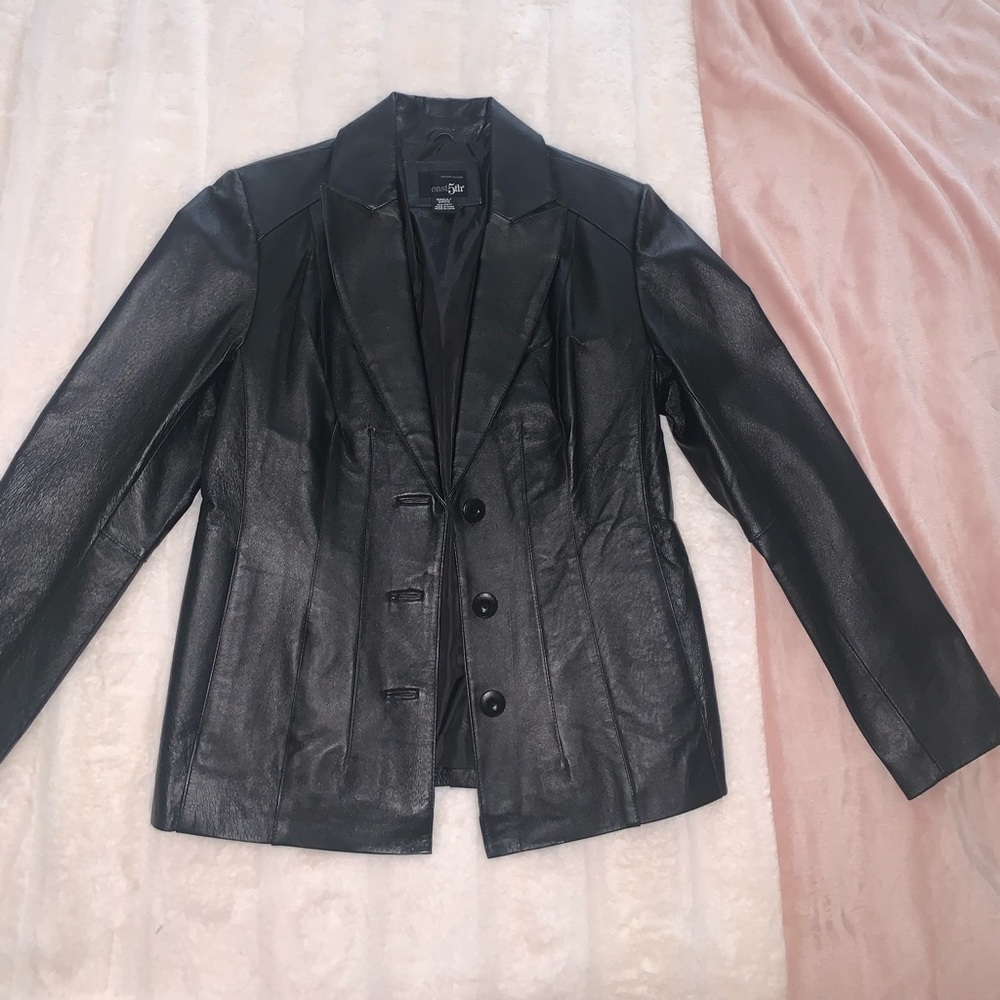 Womens leather jacket 
A little oversized